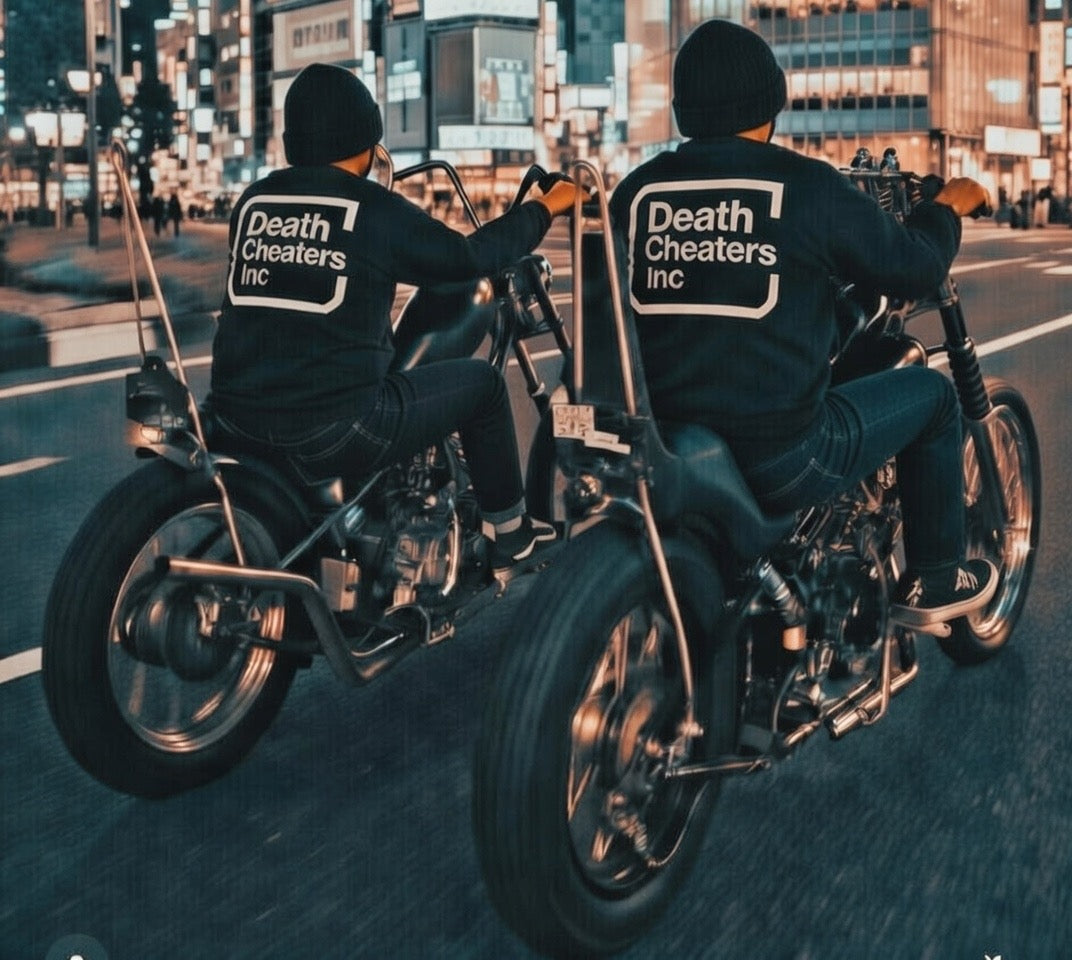 Death Cheaters Inc homepage featuring premium biker and motorcycle apparel, including hoodies, T‑shirts, crewnecks, trucker hats, and durable workwear-inspired coats. Bold graphics, camo patterns, vintage Harley-Davidson collaborations, and edgy streetwear designs create rugged, rebellious fashion for men and women. Perfect for motorcycle riders, biker lifestyle enthusiasts, and fans of bold, edgy streetwear. Shop Death Cheaters Inc for high-quality, comfortable apparel that embodies classic biker culture a